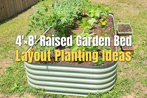 4x8 Raised Garden Bed Layout Planting Ideas | VEGEGA