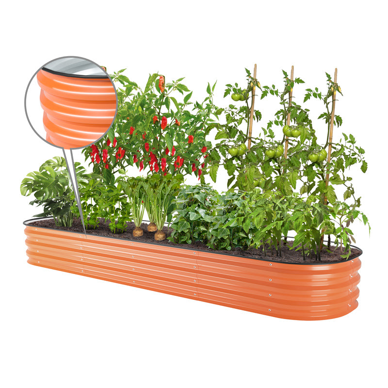 11 inches tall orange raised flower beds ideas-Vegega