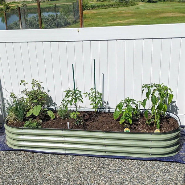 galvanized raised flower bed-Vegega