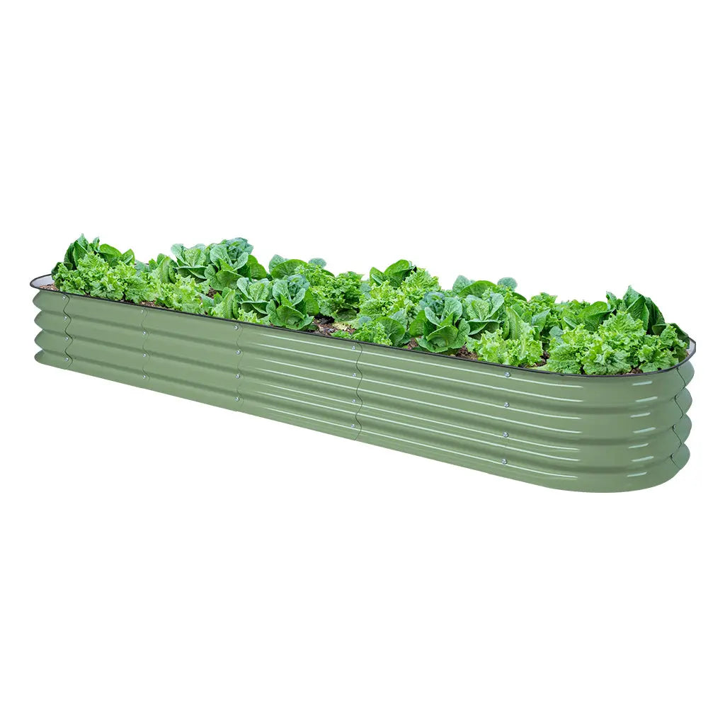 11'' Tall 8x2 Corrugated Metal Flower Beds (9 in 1)【Upgrade 2.0】