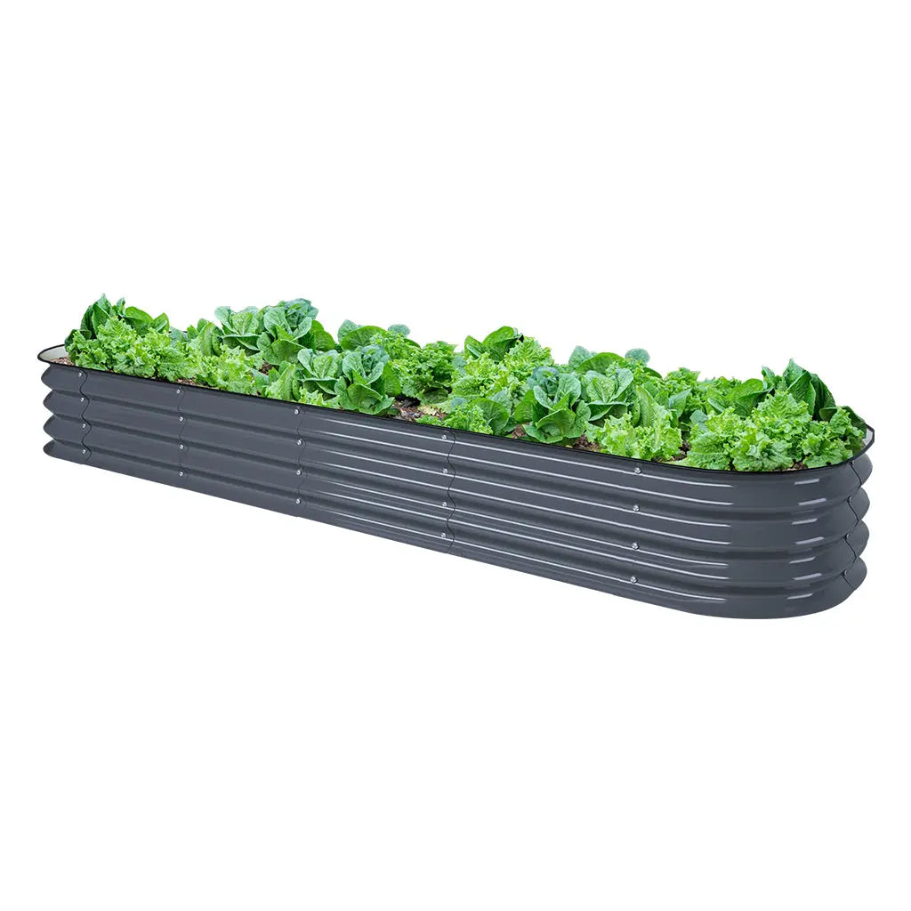 11'' Tall 8x2 Corrugated Metal Flower Beds (9 in 1)【Upgrade 2.0】