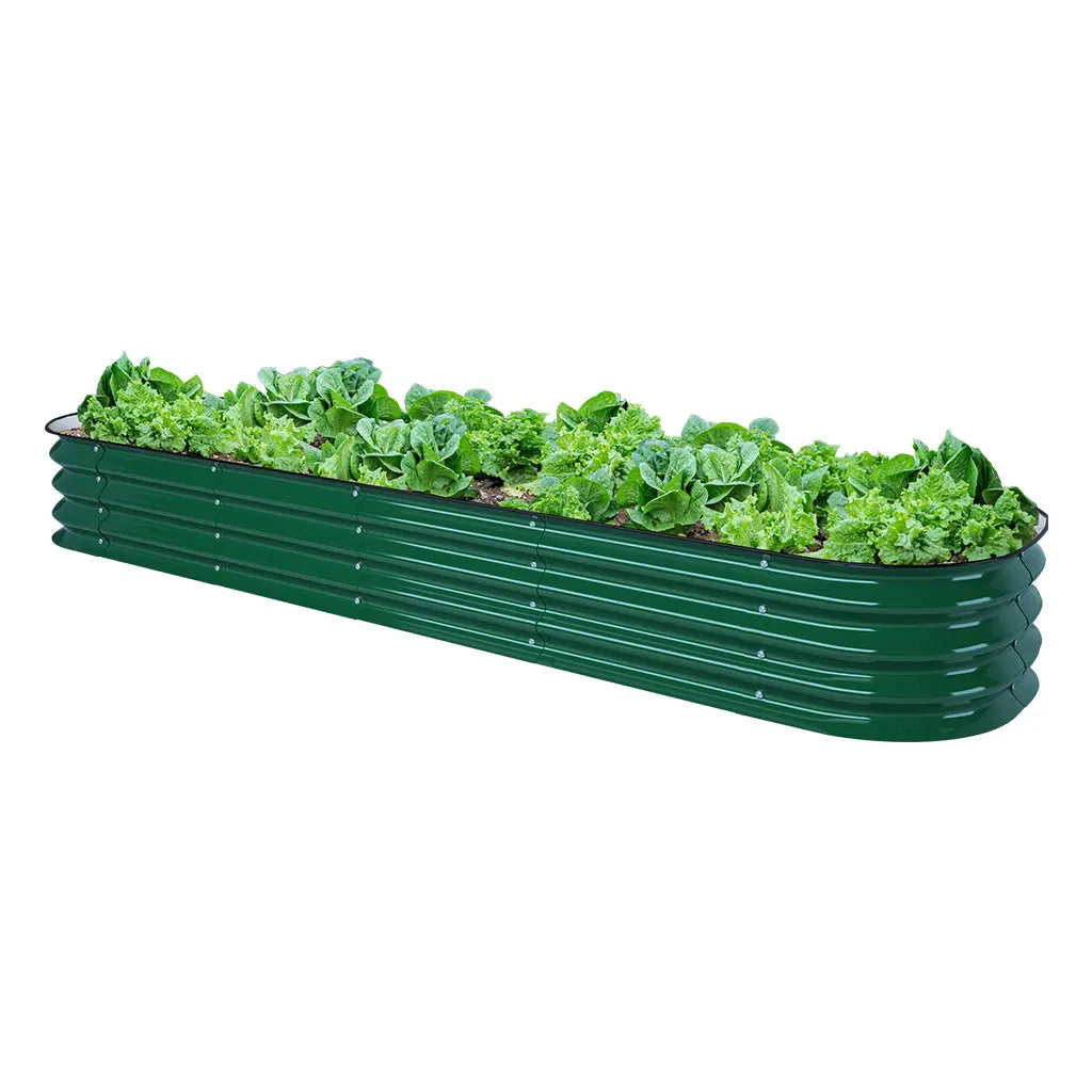 11'' Tall 8x2 Corrugated Metal Flower Beds (9 in 1)【Upgrade 2.0】