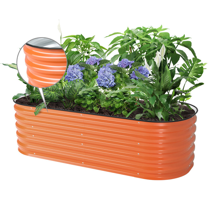 17 inches tall vegetable garden boxes orange-Vegega