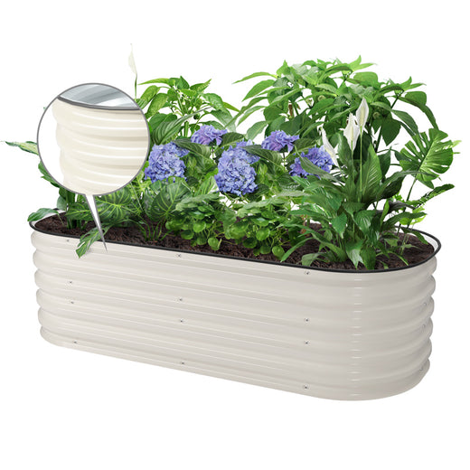 17 inches tall metal garden boxes white-Vegega