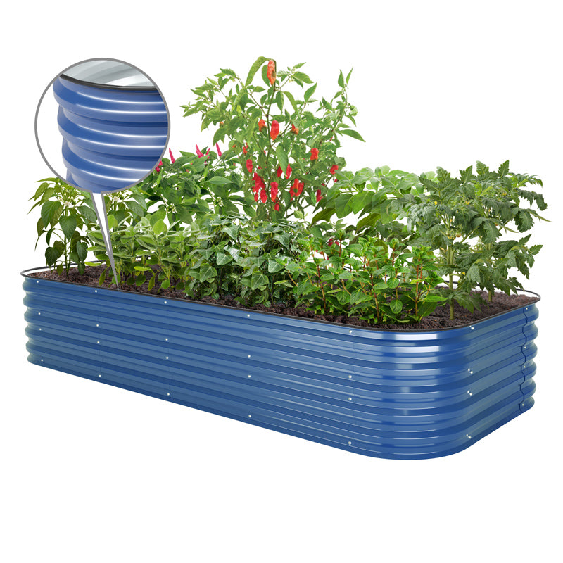 8x4 modular raised garden bed blue-Vegega