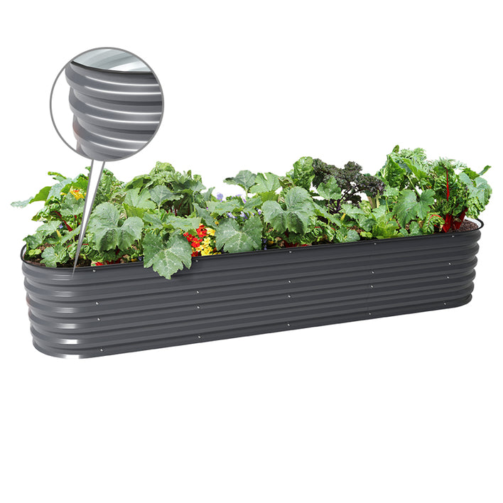 17 inches tall grey planter raised boxes-Vegega