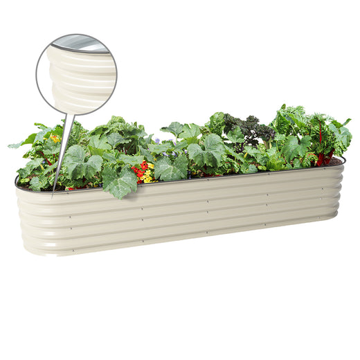 17 inches tall white raised planter boxes-Vegega