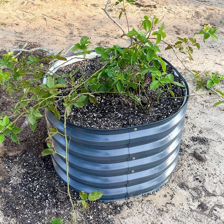 Round Metal Raised Garden Beds-Vegega