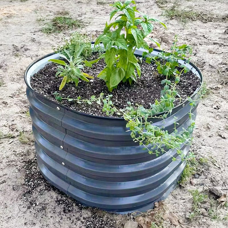 17'' Tall 24'' Round Metal Raised Garden Beds Twin Pack【Upgrade 2.0】