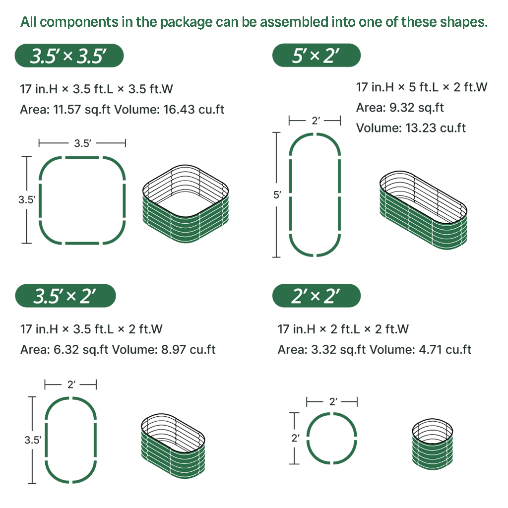 3.5x2 Corrugated Raised Garden Bed assembly method