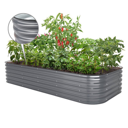 4x8 raised garden bed grey-Vegega