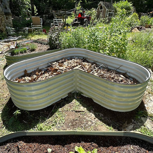 galvanized raised bed heart-shaped-Vegega