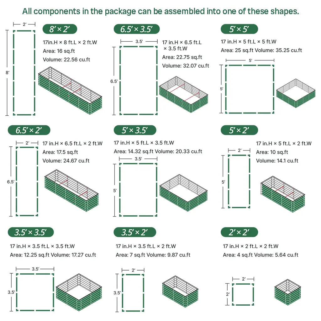 2x8 rectangle raised garden bed assembly method