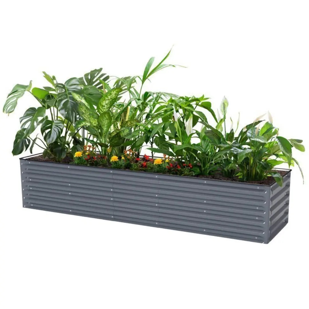 2x8 garden bed rectangular gray-Vegega