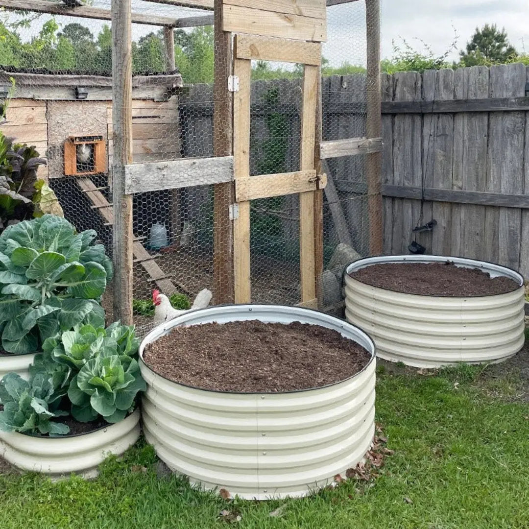 round raised garden beds-Vegega