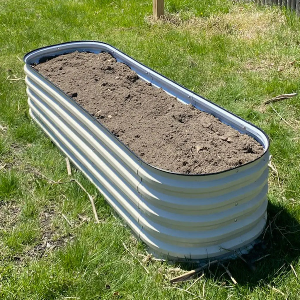 modern raised garden bed fill with soil-Vegega