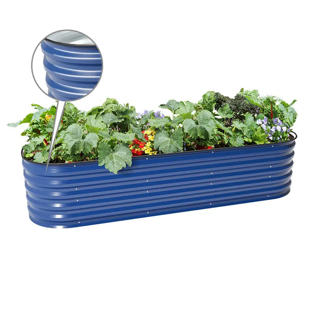 17 inches tall raised garden boxes blue-Vegega