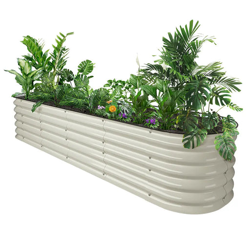 17'' Tall 8x2 Metal Raised Garden Beds (9 in 1)【Upgrade 2.0】