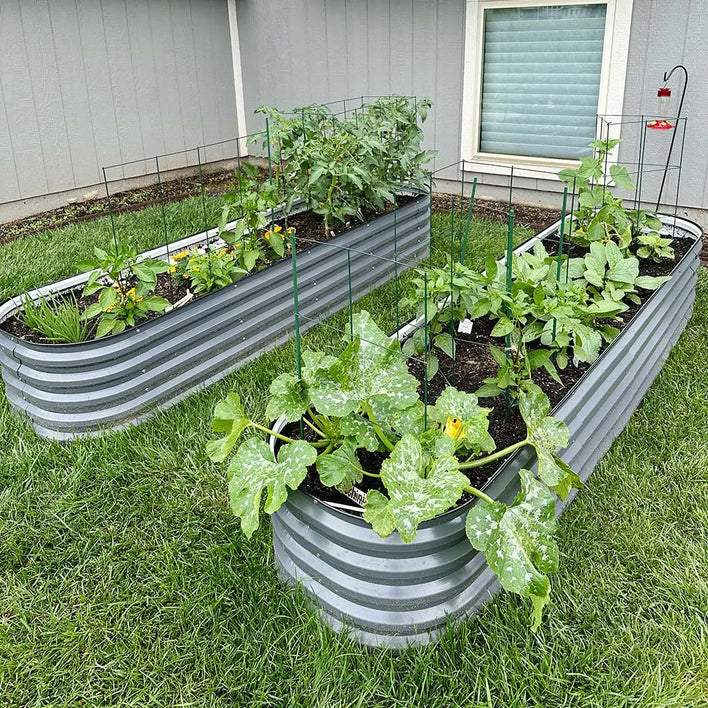 steel planter boxes growing plants-Vegega