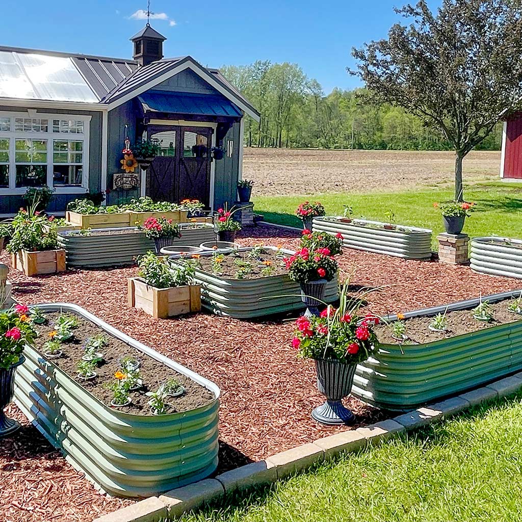 metal planter boxes garden ideas growing flowers-Vegega