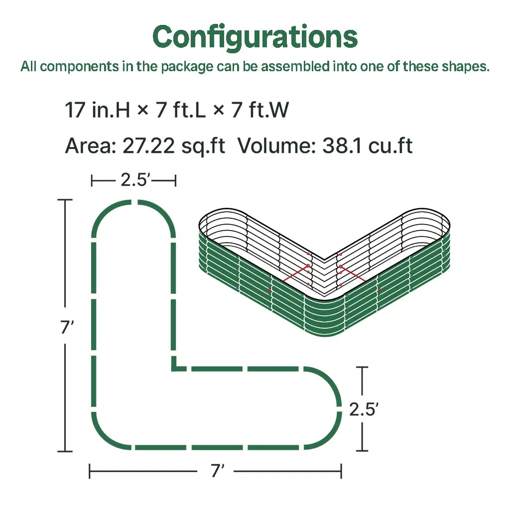 L Shaped Raised Garden Bed assembly methods