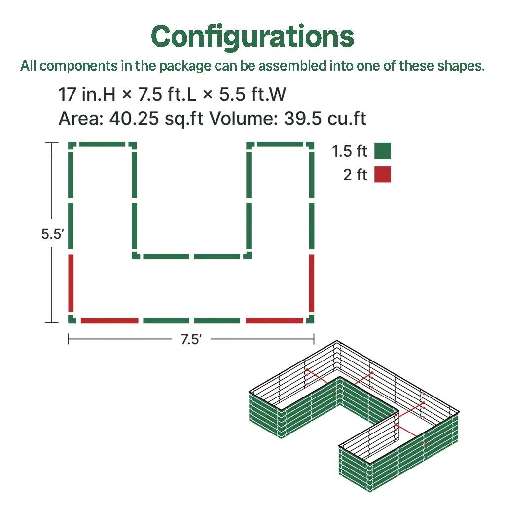 assembly method of Rectangle Raised Garden Bed