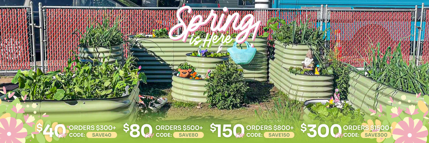 Spring sale of Vegega metal raised garden beds