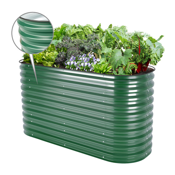 moss green 32-inch tall raised garden bed kit