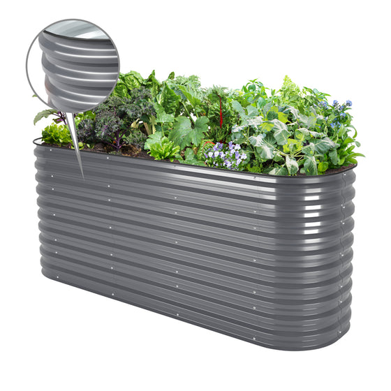 32 inches tall grey raised planter boxes-Vegega