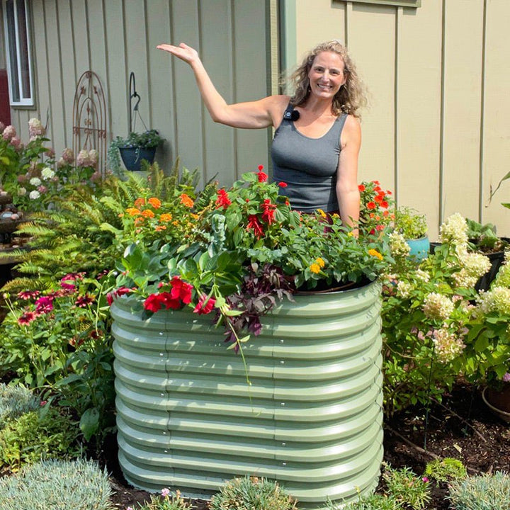 galvanized steel raised garden bed-Vegega