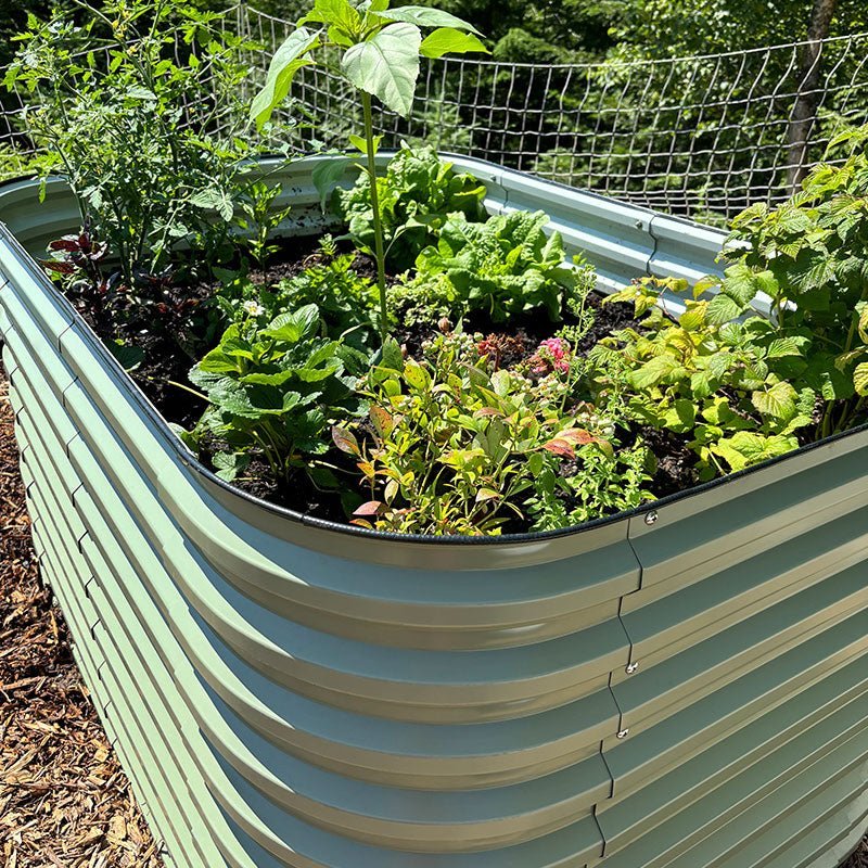 close up of 32 inch tall raised garden bed-Vegega