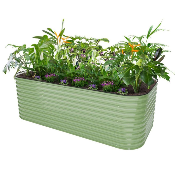 8x4 galvanized steel raised beds  green-Vegega