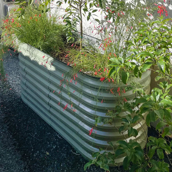 32'' Tall 5x2 Galvanized Flower Bed (4 in 1)【Upgrade 2.0】