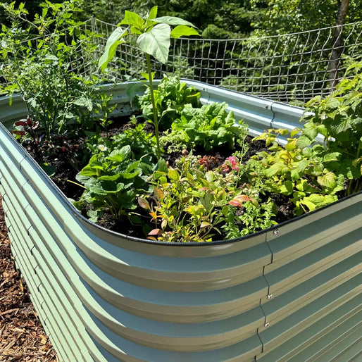 close up of 32 inch tall raised garden bed-Vegega