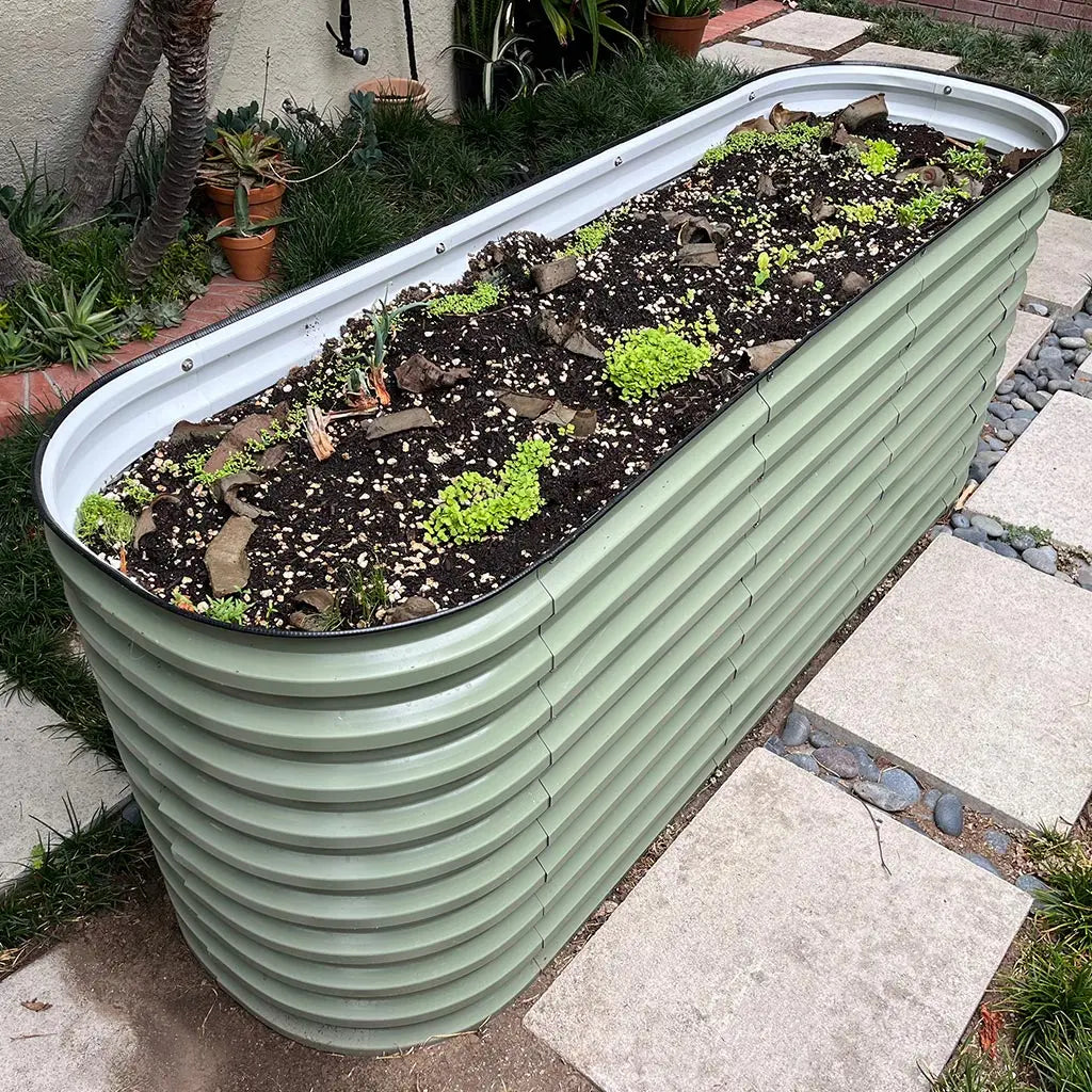 32 inch metal raised garden bed-Vegega