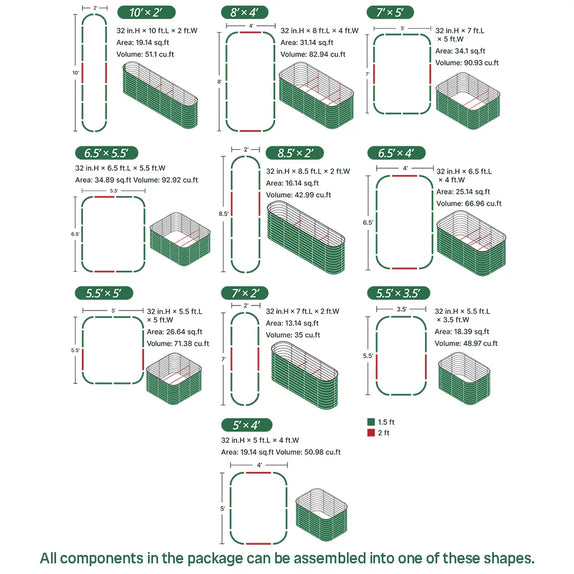 assembly method of 8x4 Galvanized Steel Raised Beds