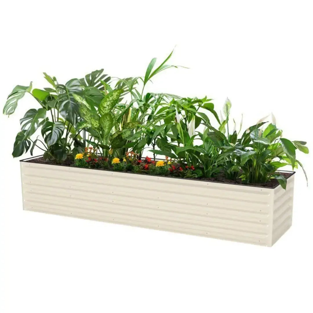 2x8 raised flower bed white-Vegega