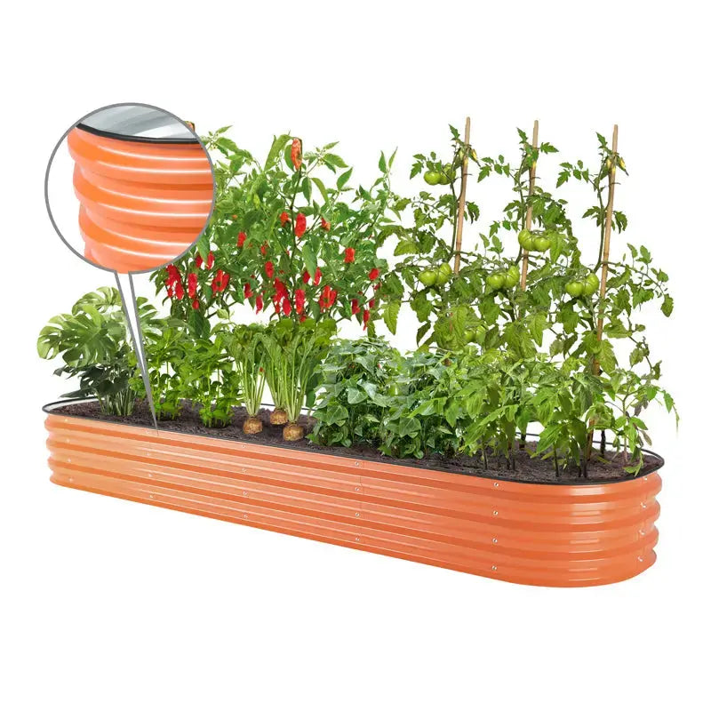 11 inches tall orange raised flower beds ideas-Vegega