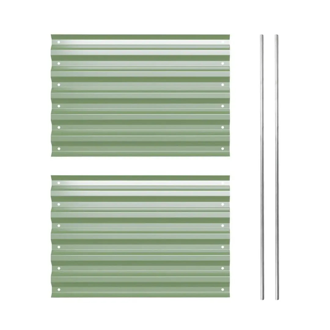 green modular metal panels with two bracing rods-Vegega