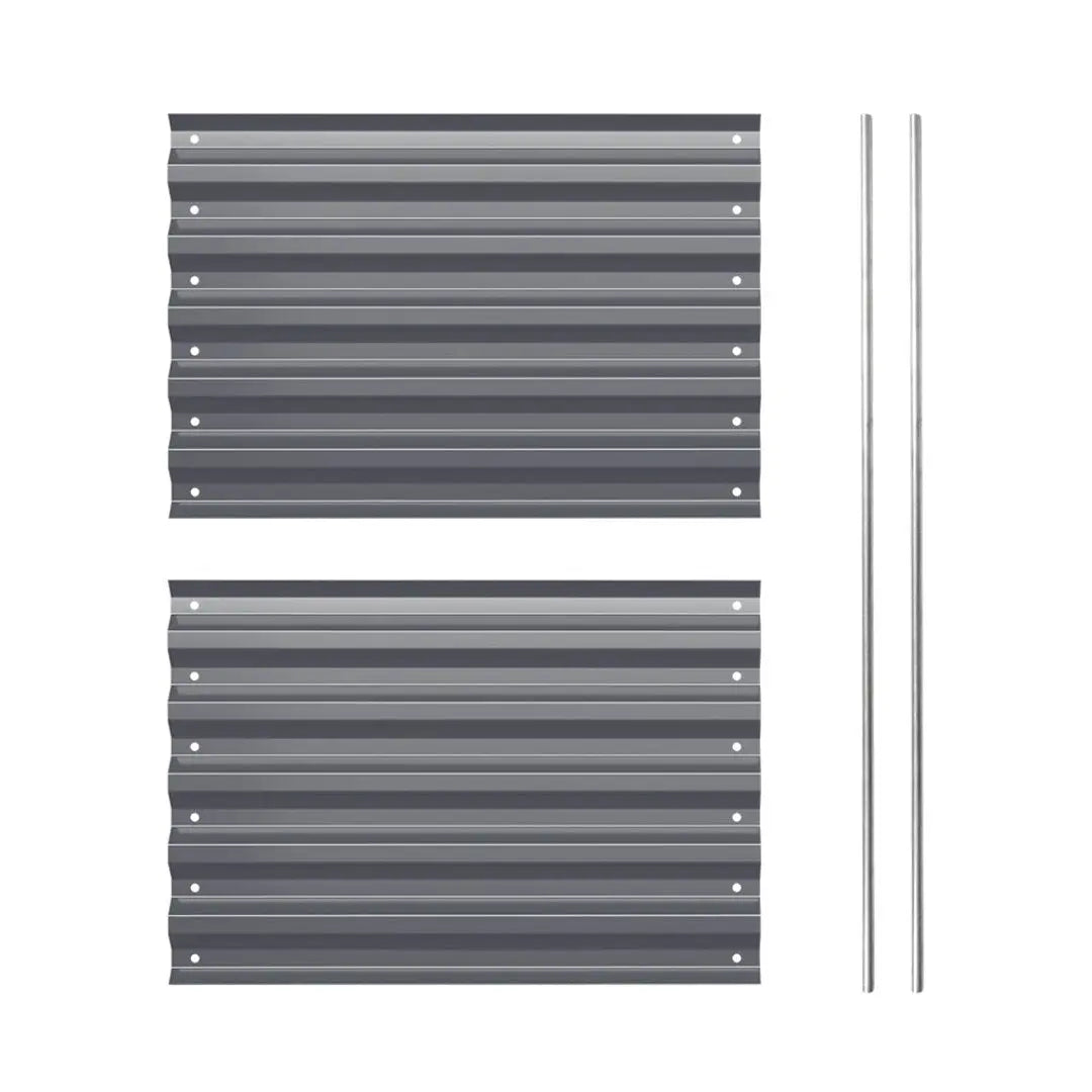 grey metal sheets with two bracing rods-Vegega