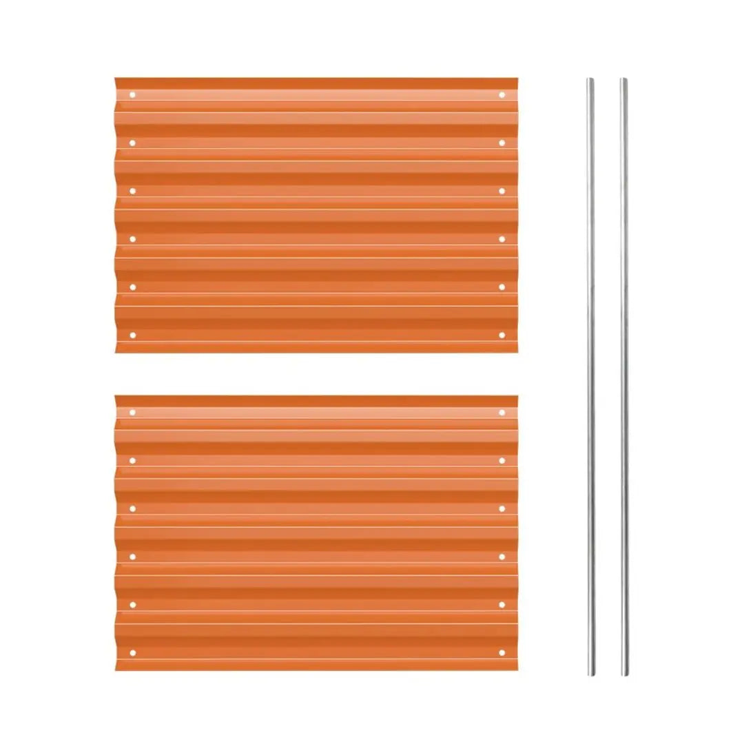 orange modular metal panels with two bracing rods-Vegega