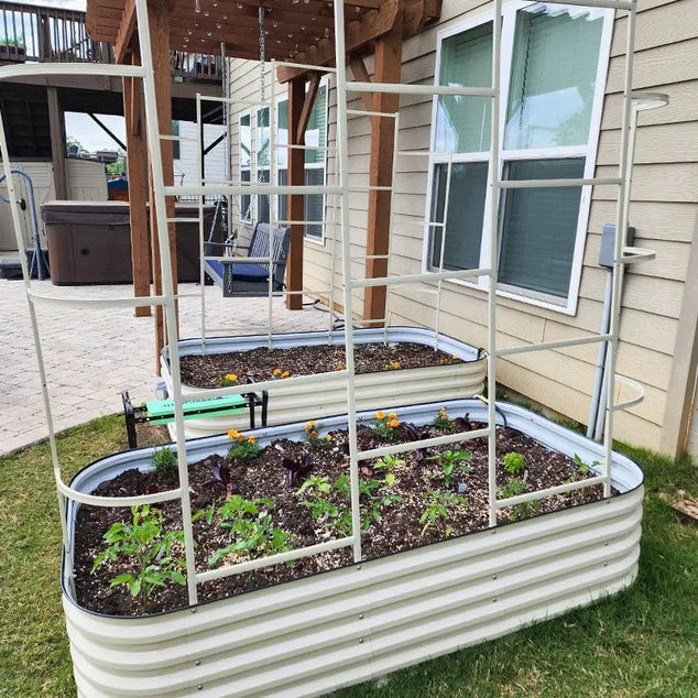 raised garden bed with trellis-Vegega