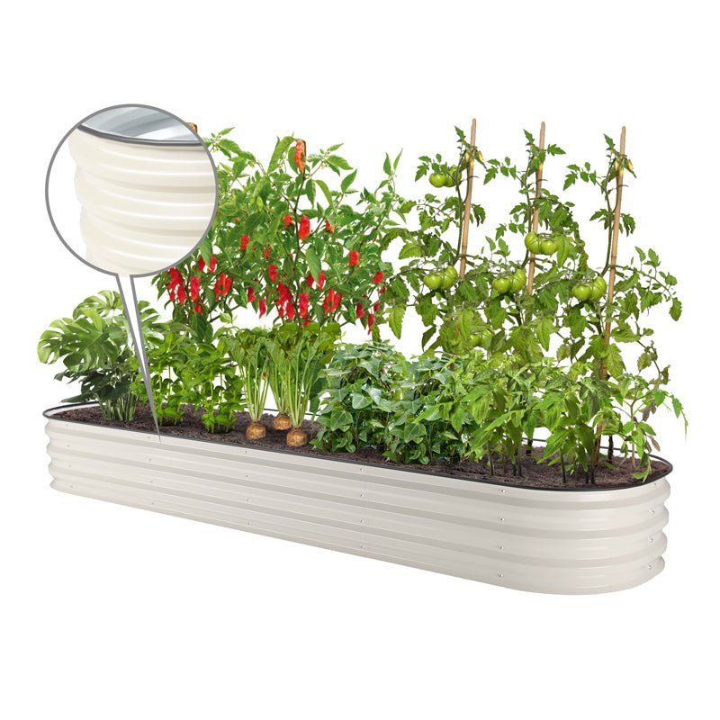 raised flower beds white-Vegega