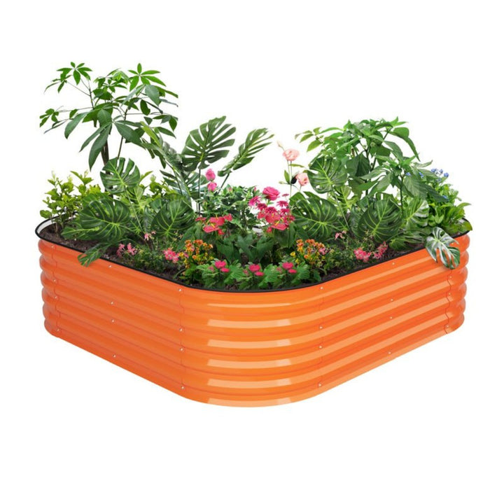 17 inches tall  orange raised bed heart-Vegega