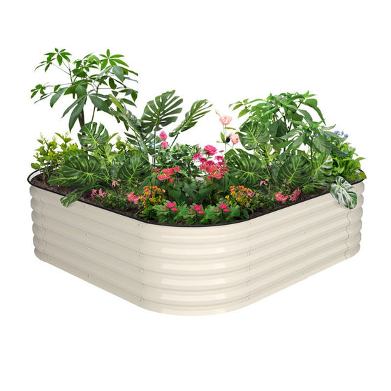 17 inches tall white garden bed-Vegega