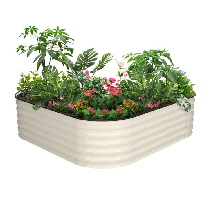 17 inches tall white garden bed-Vegega