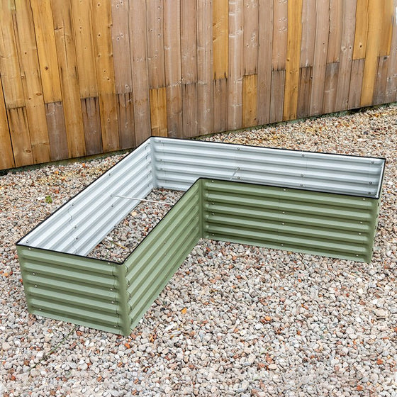 L Shaped Raised Garden Bed