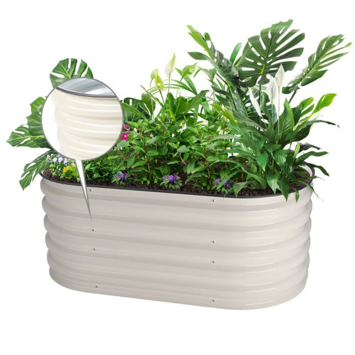 17-inch garden raised bed white-Vegega