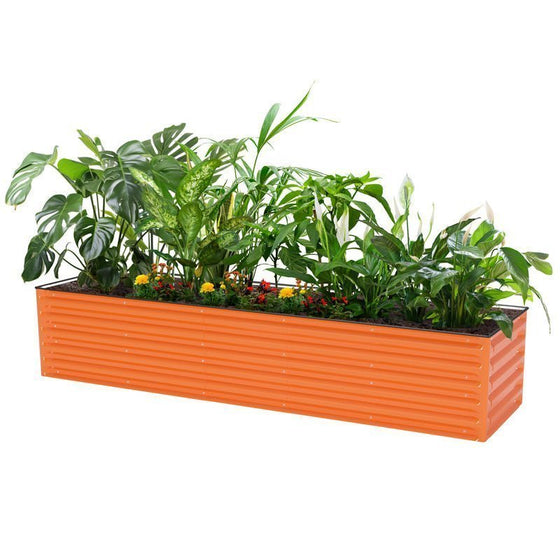 rectangle raised flower bed orange-Vegega