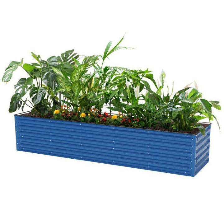 2x8 raised garden bed rectangular blue-Vegega